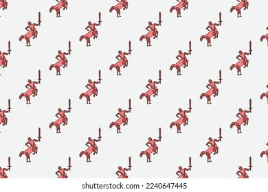 Modern Greek Warrior pattern design and illustration art