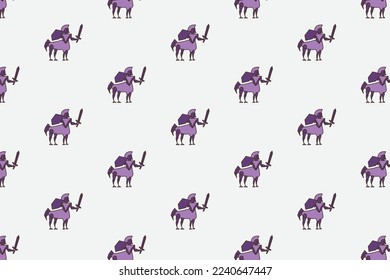 Modern Greek Warrior pattern design and illustration art