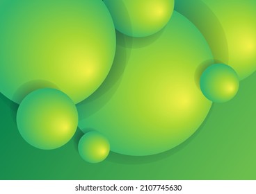 Modern green 3D sphere abstract background
