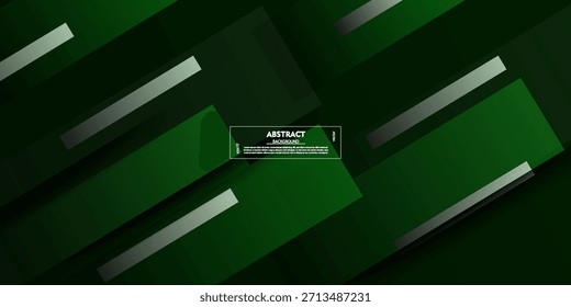 Diseño de fondo Abstractas verde moderno. Diseño rectangular simple para presentaciones, adecuado para empresas e instituciones. eps10