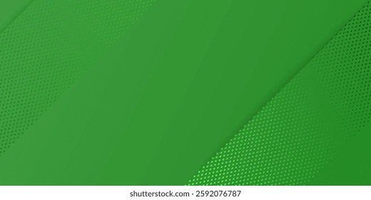 Modern green abstract background with diagonal shapes and dotted patterns. Perfect for digital designs, presentations, and brandin