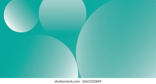 Modern green abstract background with gradient circle shapes and depth effect, ideal for eco branding, digital designs, posters, and presentations