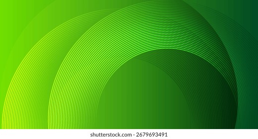 Fondo Abstractas verde moderno con líneas onduladas. Diseño moderno de moda en Ilustración vectorial