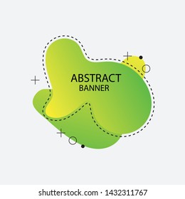Modern green abstract banner. Vector template  banner