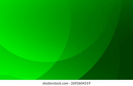 Modern green abstract circles background. Vector illustration