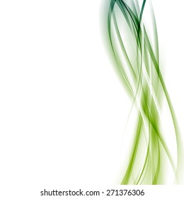Modern green abstract line background template vertical certificate layout. Vector illustration