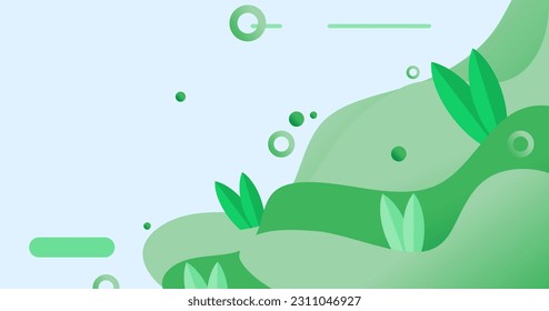 moderner grüner abstrakter flüssiger Hintergrund mit Naturthema