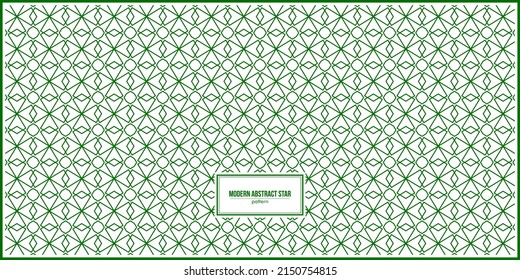 modern green abstract star shape pattern