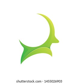 Modern green Antelope logo design