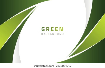 Fondo verde moderno con formas abstractas y curva de anc. vector