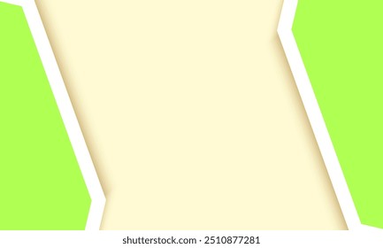 Fundo Verde Moderno com Sotaque Bege. Design geométrico minimalista verde e bege. Modelo de banner gráfico preto e vermelho. Fundo verde e bege, cor do papel. modelo de banner web
