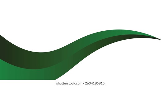 Moderner grüner Hintergrund. Hintergrundvorlage für Grafikdesign mit dynamischen Wellenformen. moderne Vektorgrafik
