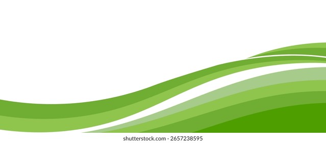 Fondo verde moderno. Plantilla de fondo de patrón de Diseño gráfico con Formas de onda dinámica. Vector