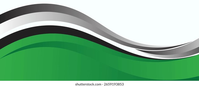 Modern green background. Graphic design pattern background template with dynamic wave shapes. eps 10