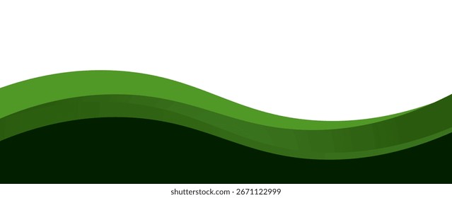 Modern green background. Graphic design pattern background template with dynamic wave shapes. vector illustration