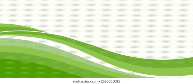 Fundo verde moderno. Modelo de plano de fundo de padrão de design gráfico com formas de onda dinâmicas. vetor