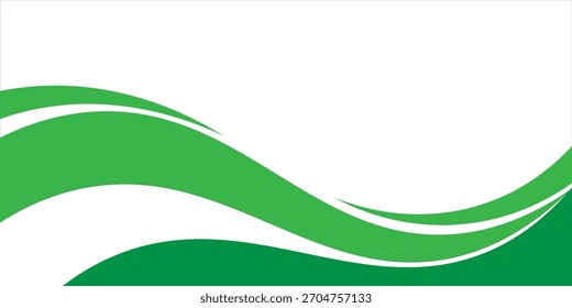 Fondo verde moderno. Plantilla de fondo de patrón de Diseño gráfico con Formas de onda dinámicas. Concepto verde de color de Vector elegante