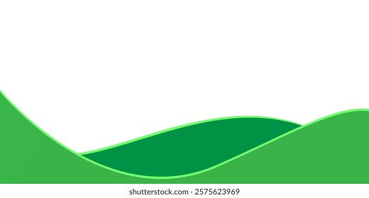 Modern green banner background with pattern background template with dynamic wave shapes.