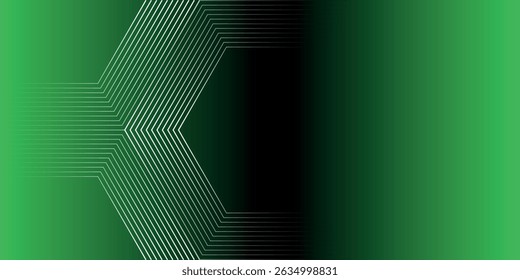 Fondo abstracto negro verde moderno con líneas diagonales redondeadas. Diseño geométrico del arte de la línea de la raya . eps. 10.