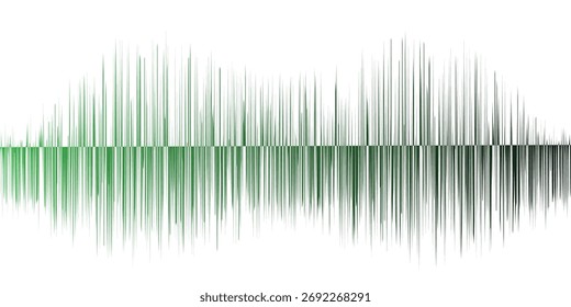 fundo de som gradiente preto verde moderno para música. vetor