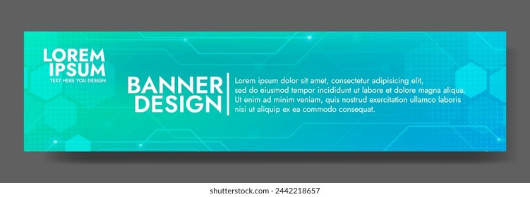 modern green blue digital gradient banner template, perfect for websites, presentations, and  social media posts