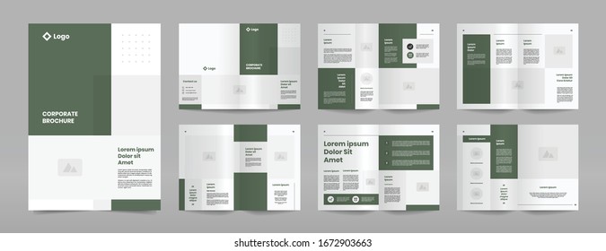 Modern Green Business Brochure Design Template