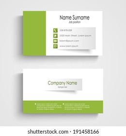 Modern Green Business Card Template