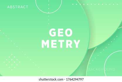 modern green circle gradient abstract geometry shape background with line and dots.can be used in cover design, poster, flyer, book design, website backgrounds or advertising. vector illustration.
