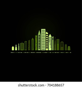 Modern Green City Background