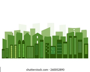 Modern Green City Concept Stock Vector (Royalty Free) 260052890 ...