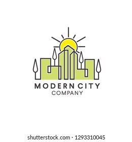 Modern Green City Logo