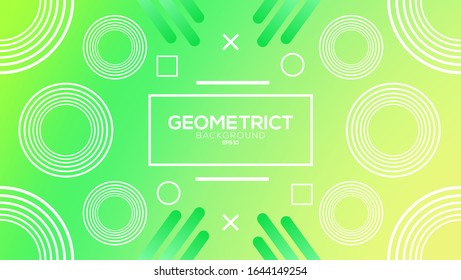 Modern with green color geometrict Background