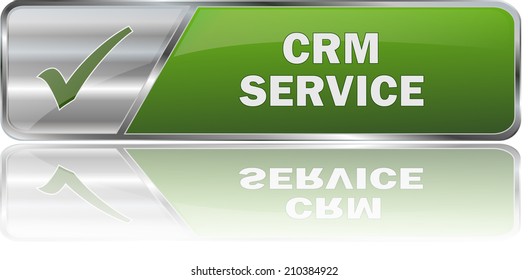 modern green crm service sign