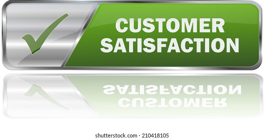 modern green customer satisfaction sign