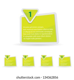 Modern green Design template / can be used for infographics / numbered banners / horizontal cutout lines / graphic or website layout vector