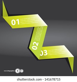 Modern Green Design template / can be used for infographics / numbered banners / graphic or website layout vector