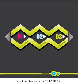 Modern Green Design template / can be used for infographics / numbered banners / graphic or website layout vector