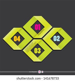Modern Green Design template / can be used for infographics / numbered banners / graphic or website layout vector