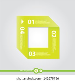 Modern Green Design template / can be used for infographics / numbered banners / graphic or website layout vector
