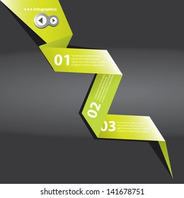 Modern Green Design template / can be used for infographics / numbered banners / graphic or website layout vector