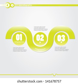 Modern Green Design template / can be used for infographics / numbered banners / graphic or website layout vector