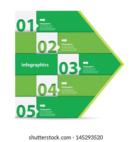 Modern green Design template / can be used for infographics / numbered banners / graphic or website layout vector