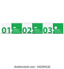 Modern green Design template / can be used for infographics / numbered banners / graphic or website layout vector