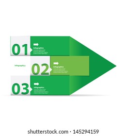 Modern green Design template / can be used for infographics / numbered banners / graphic or website layout vector