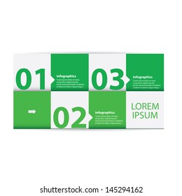 Modern green Design template / can be used for infographics / numbered banners / graphic or website layout vector