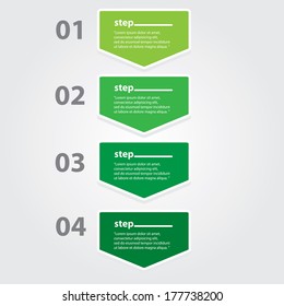 Modern green Design template / can be used for infographics / numbered banners / graphic or website layout vector