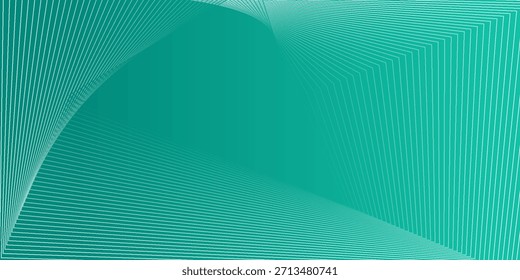 Fondo abstracto de línea diagonal verde moderno con degradado suave y patrones de rayas en capas, ideal para temas de tecnología, marca corporativa, presentaciones digitales, Anuncios de Web, carteles. Eps10.