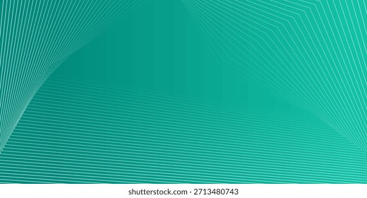 Fondo abstracto de línea diagonal verde moderno con degradado suave y patrones de rayas en capas, ideal para temas de tecnología, marca corporativa, presentaciones digitales, Anuncios de Web, carteles. Eps10.