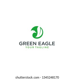 Modern green eagle logo