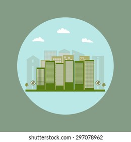 Modern Green Eco City Concept